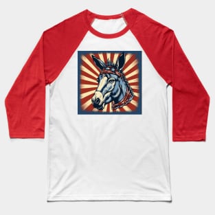 Patriotic Mule Baseball T-Shirt